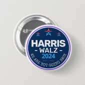 Harris Walz 2024我々は戻らない 缶バッジ (正面&裏面)