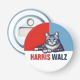 Harris Walz 2024明らかに赤い青い猫 栓抜き