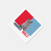 Harris Walz 2024明らかに赤い青 スタンダードカクテルナプキン (角)