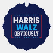 Harris Walz 2024明らかに オーナメントカード (裏面)