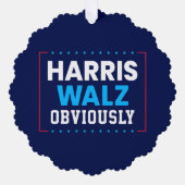 Harris Walz 2024明らかに オーナメントカード (正面)