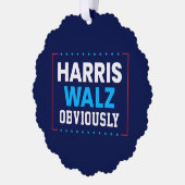 Harris Walz 2024明らかに オーナメントカード (左)