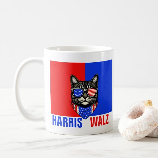 Harris Walz 2024明らかに コーヒーマグカップ (ドーナツ)