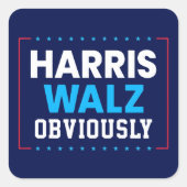 Harris Walz 2024明らかに スクエアシール (正面)