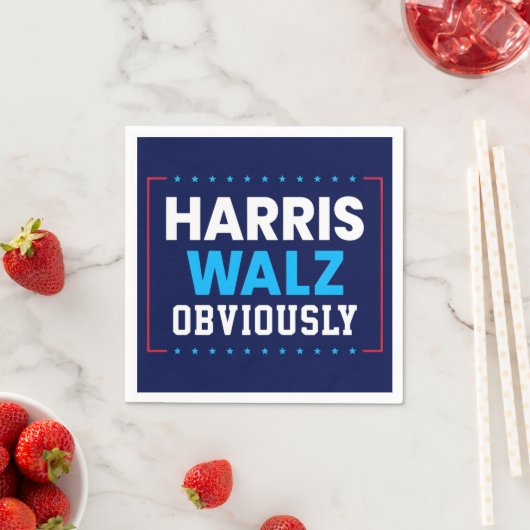 Harris Walz 2024明らかに スタンダードカクテルナプキン (インサイチュ)
