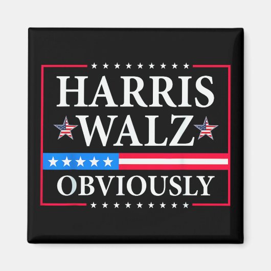 Harris Walz 2024明らかに | ティムワルツ マグネット (正面)
