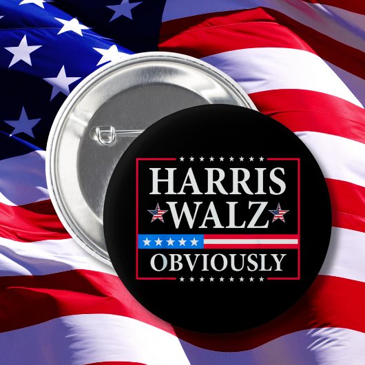 Harris Walz 2024明らかに | ティムワルツ 缶バッジ