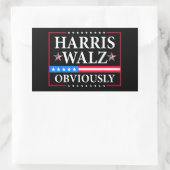 Harris Walz 2024明らかに | ティムワルツ 長方形シール (バッグ)