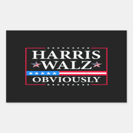 Harris Walz 2024明らかに | ティムワルツ 長方形シール