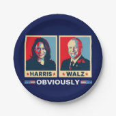Harris Walz 2024明らかに ペーパープレート (正面)