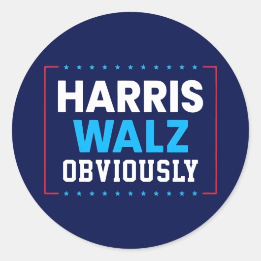 Harris Walz 2024明らかに ラウンドシール (正面)