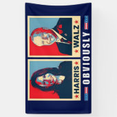 Harris Walz 2024明らかに 横断幕 (縦)