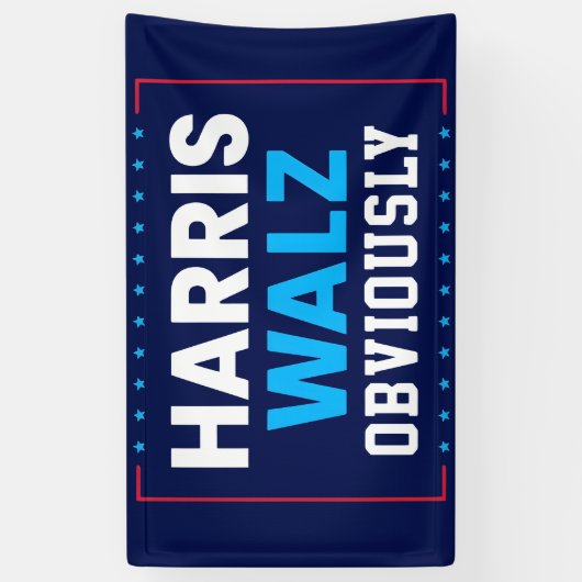 Harris Walz 2024明らかに 横断幕 (縦)