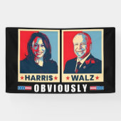 Harris Walz 2024明らかに 横断幕 (横)