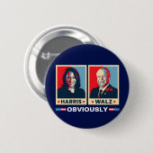 Harris Walz 2024明らかに 缶バッジ (正面&裏面)