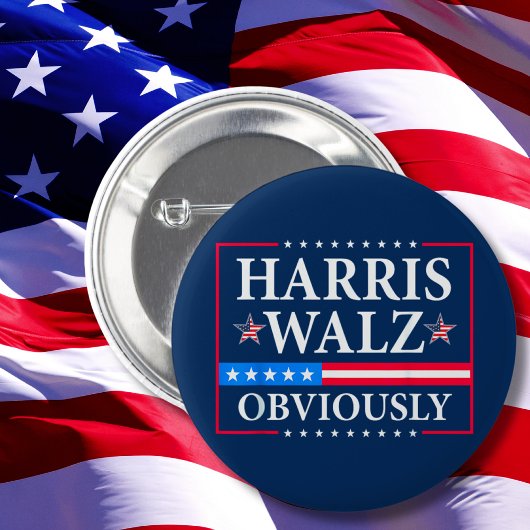 Harris Walz 2024明らかに 缶バッジ