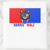 Harris Walz 2024明らかに 長方形シール (バッグ)