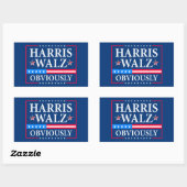 Harris Walz 2024明らかに 長方形シール (シート)