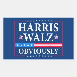 Harris Walz 2024明らかに 長方形シール