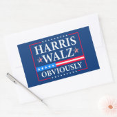 Harris Walz 2024明らかに 長方形シール (封筒)