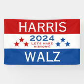 Harris Walz 2024歴史を作ろう 横断幕 (横)