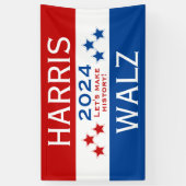 Harris Walz 2024歴史を作ろう 横断幕 (縦)