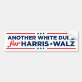 Harris Walz 2024用の別の白い男 バンパーステッカー (正面)