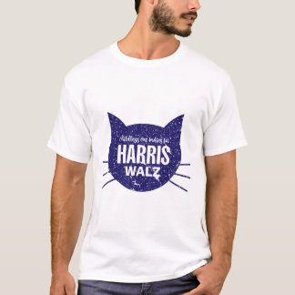Harris Walz 2024用の子どものいない猫レディース Tシャツ