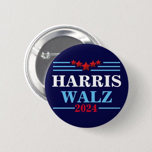 Harris Walz 2024社長 – ティム・ウォルズ 缶バッジ (正面&裏面)