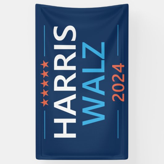 Harris Walz 2024社長 横断幕 (縦)