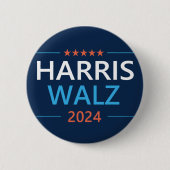 Harris Walz 2024社長 缶バッジ (正面)
