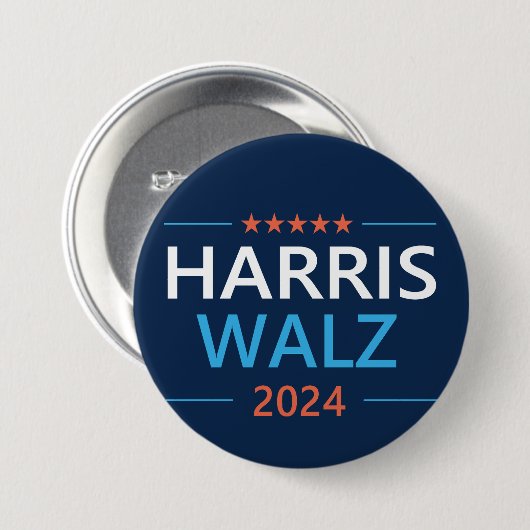 Harris Walz 2024社長 缶バッジ (正面&裏面)