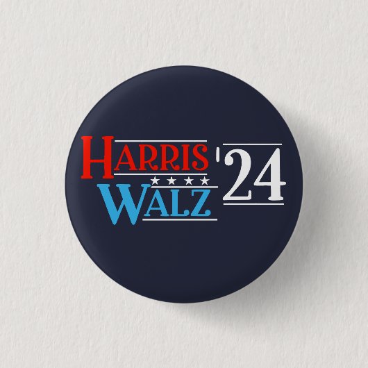 Harris Walz 2024社長 缶バッジ (正面)