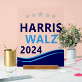 Harris Walz 2024社長Blue Wave担当 アクリルサイン (ウェディング)