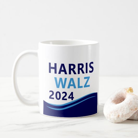 Harris Walz 2024社長Blue Wave担当 コーヒーマグカップ (ドーナツ)