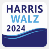 Harris Walz 2024社長Blue Wave担当 スクエアシール (正面)