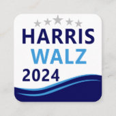 Harris Walz 2024社長Blue Wave担当 スクエア名刺 (正面)