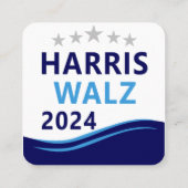 Harris Walz 2024社長Blue Wave担当 スクエア名刺 (裏面)