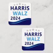Harris Walz 2024社長Blue Wave担当 スクエア名刺 (正面/裏面)
