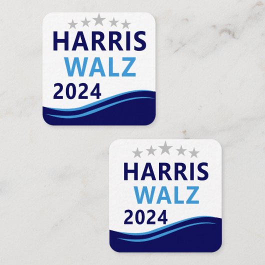 Harris Walz 2024社長Blue Wave担当 スクエア名刺 (正面/裏面)