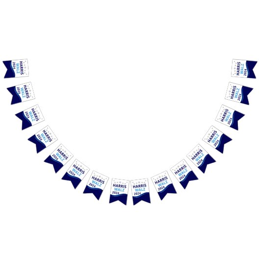 Harris Walz 2024社長Blue Wave担当 バンティングフラッグ (全)