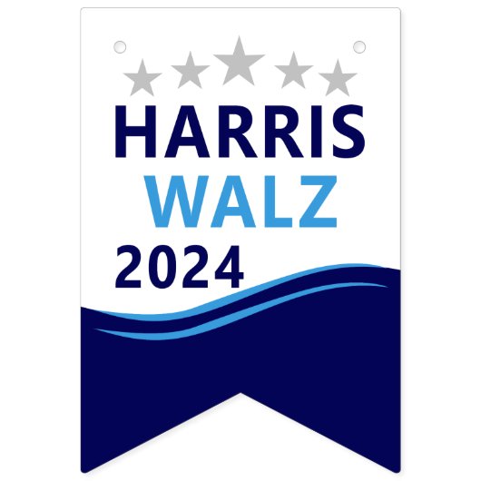 Harris Walz 2024社長Blue Wave担当 バンティングフラッグ (第2の旗)