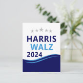 Harris Walz 2024社長Blue Wave担当 ポストカード (スタンド正面)