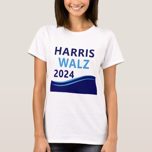 Harris Walz 2024社長Blue Wave担当 Tシャツ (正面)
