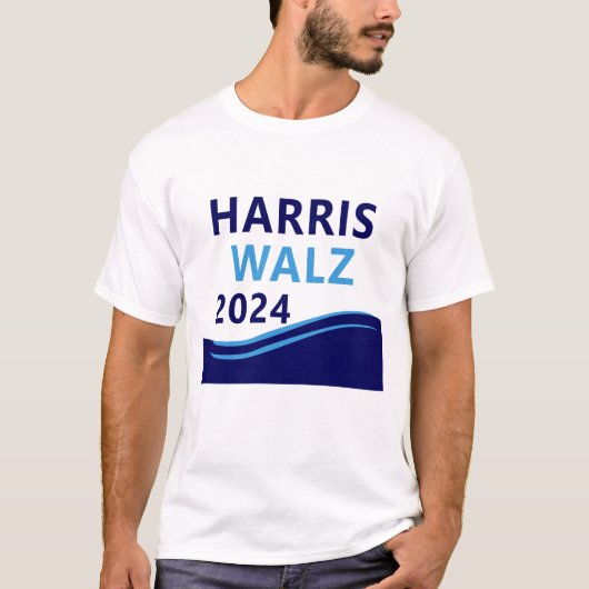 Harris Walz 2024社長Blue Wave担当 Tシャツ (正面)
