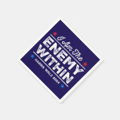 Harris Walz 2024私は青の中の敵 スタンダードカクテルナプキン (角)