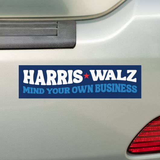 Harris Walz 2024自分のビジネスを考える バンパーステッカー (車上)