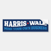 Harris Walz 2024自分のビジネスを考える バンパーステッカー (正面)