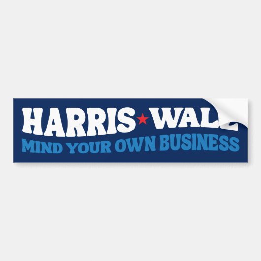 Harris Walz 2024自分のビジネスを考える バンパーステッカー (正面)