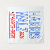 Harris Walz 2024選大統領の選媒体 タペストリー (正面(横))